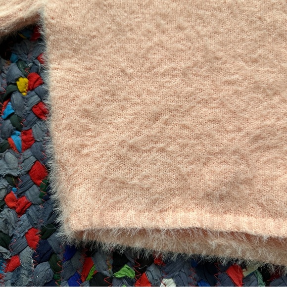 RVCA Pink Fuzzy Cropped Short Sleeve Sweater Women's Size Small Preppy Girly - Picture 8 of 16